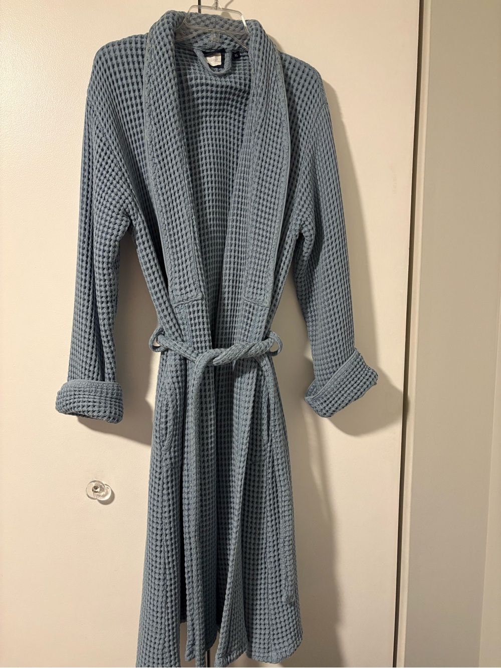 Brooklinen Light Blue Waffle Knit Robe XL